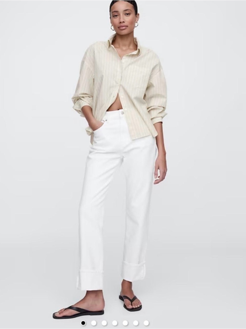 GAP White Straight-Leg Jeans NWT